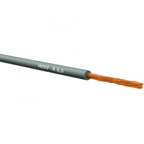 vodič medený HO5V - K CYA 0,5 sivý